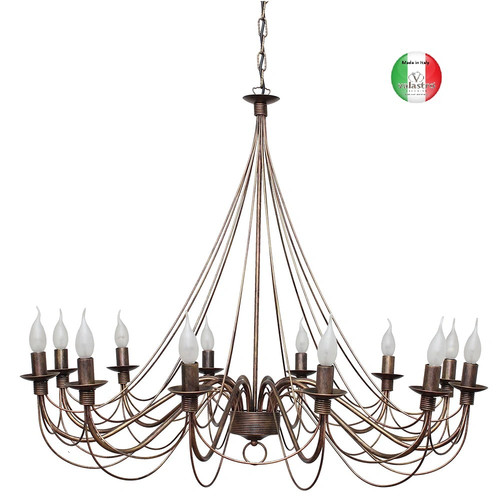 Lampadario ferro battuto arte