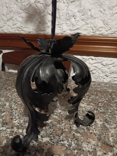 Lampadario ferro battuto - ferro,