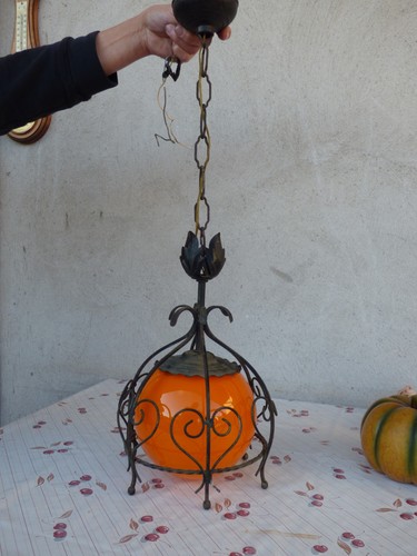 Lampadario vintage ferro - lampadario,