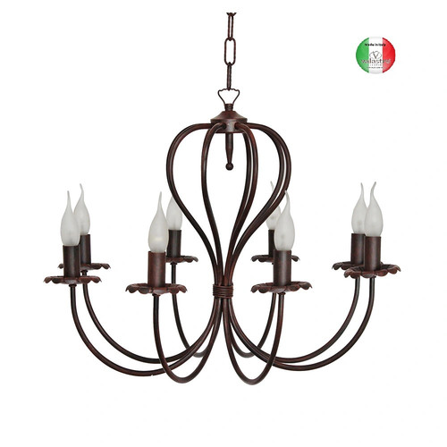 Lampadario ferro battuto - lampadario, 8