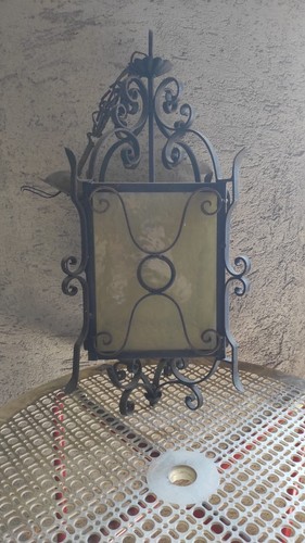 Antico lampadario ferro - in,