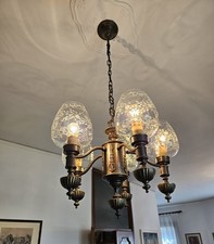 Splendido Lampadario In Bronzo