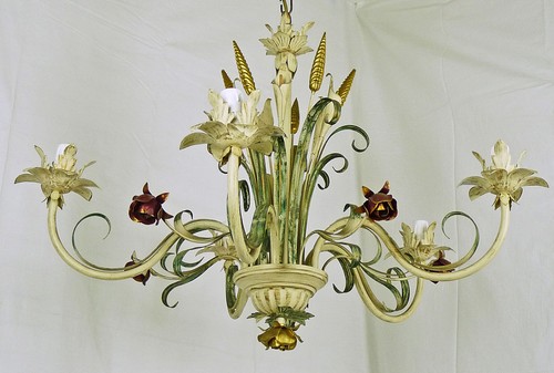 Lampadario vintage ferro - lampadario,
