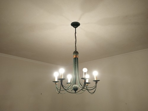 Lampadario vintage ferro - lampadario,