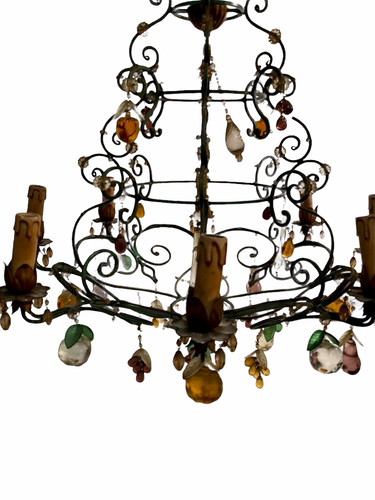 Lampadario vintage ferro - lampadario,